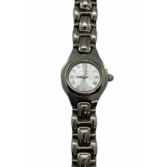 Anne Klein 10/1559 Women's Watch Link Bracelet Roman Numerals Silver Tone - Picture 1 of 8